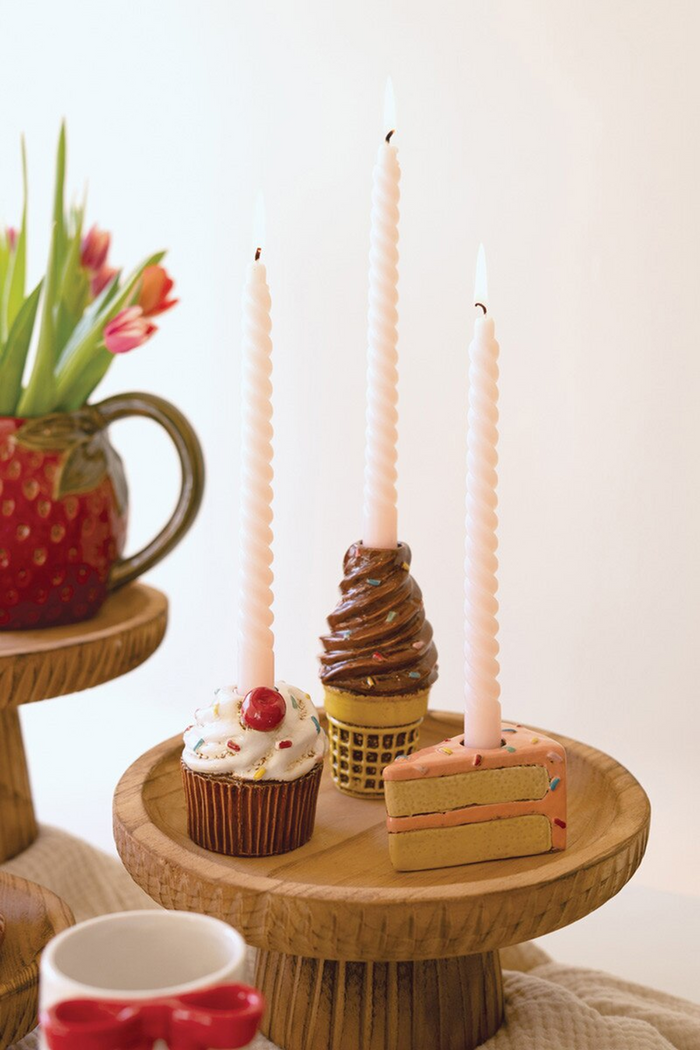 Dessert Ceramic Taper Holders Set/3