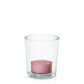 Dusty Pink Tealight in Glass Votive Pack Pack of 24