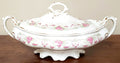 Early Oval Covered Vegetable Bowl, Pink Rose Swags by Johnson Brothers England
