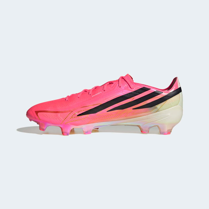 adidas F50 Hyperfast Elite Firm/Multi-Ground Cleats | Solar Turbo / Core Black / Gold Metallic | Men's