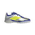 adidas F50 League Artificial Turf Messi Soccer Shoes | Silver Metallic / Solar Yellow / Lucid Blue | Kid's