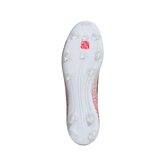 adidas F50 LEAGUE LAMINE YAMAL Laceless Firm Ground / Multi Ground Soccer Cleats | Cloud White / Core Black / Lucid Red | Men's