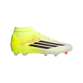 adidas F50 LEAGUE Mid Cut Firm Ground / Multi Ground Soccer Cleats | Team Solar Yellow 2 / Core Black / Lucid Red | Men's