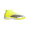 adidas F50 LEAGUE Mid Cut Turf Soccer Shoes | Team Solar Yellow 2 / Core Black / Lucid Rec | Kid's