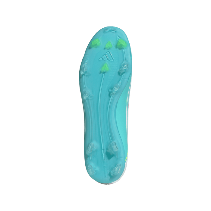 adidas F50 MESSI LEAGUE Firm/Multi-Ground Cleats | Cloud White / Lucid Pink / Flash Aqua | Men's