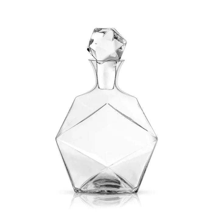 FACETED CRYSTAL LIQUOR DECANTER