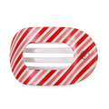Flat Round Hair Clip | Large | Candy Cane Crush