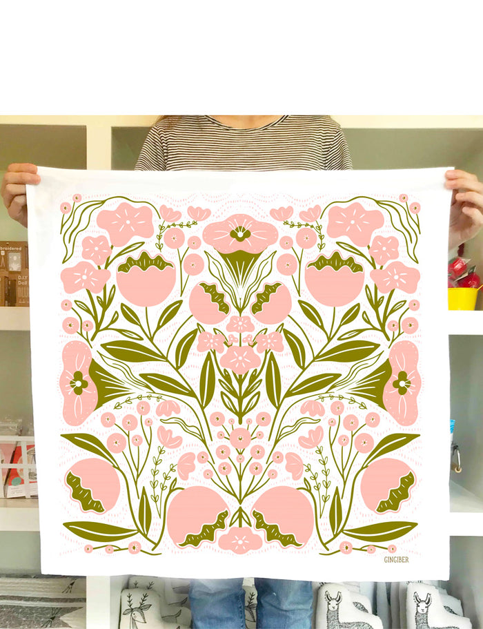 Flowers Tea Towel