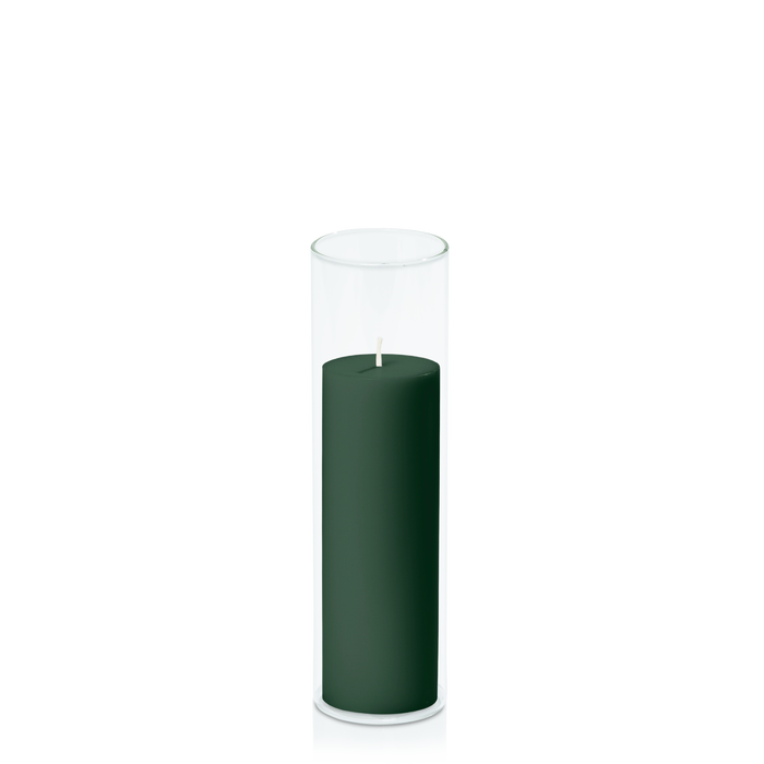 Forest 5cm x 15cm Pillar in 5.8cm x 20cm Glass Pack of 1