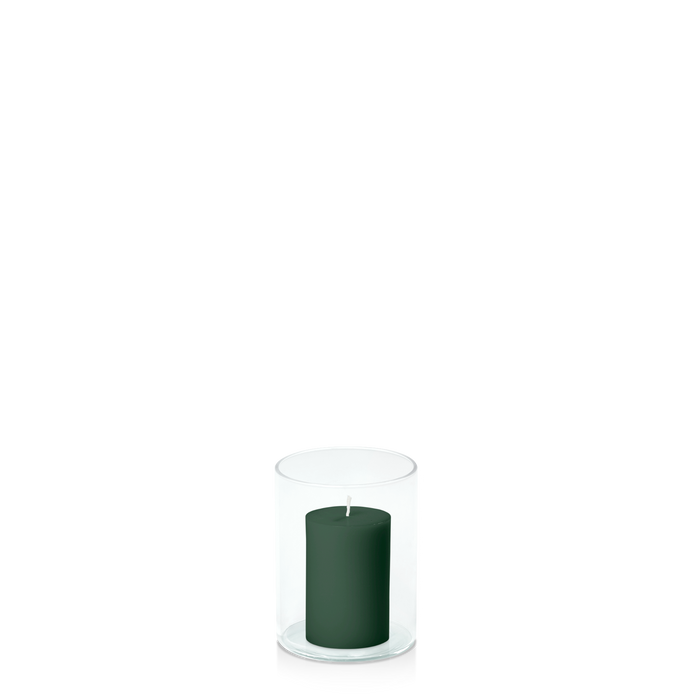 Forest 5cm x 7.5cm Pillar in 8cm x 10cm Glass Pack of 1