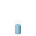 French Blue 5cm x 7.5cm Pillar in 5.8cm x 12cm Glass Pack of 1