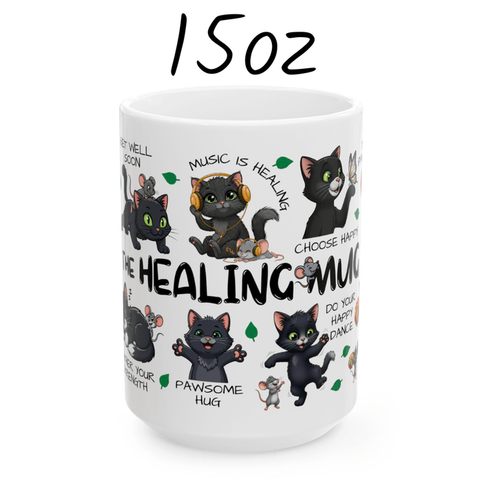 Get Well Gift, Coffee Mug - Black Cats: The Healing Mug