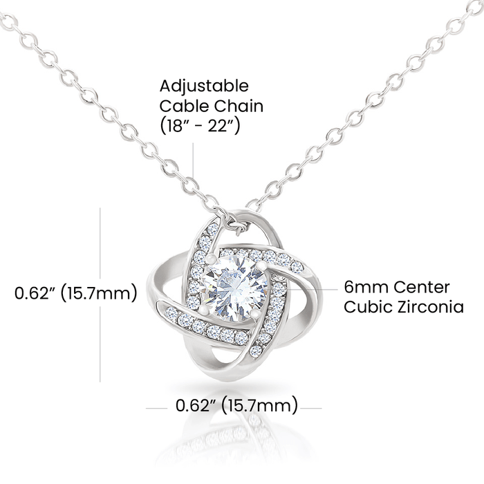 Gift for Her, Love Knot Necklace: I Pinky Promise