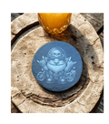 Gnome Biker Male with Rocker Hands-Slate Coaster Round