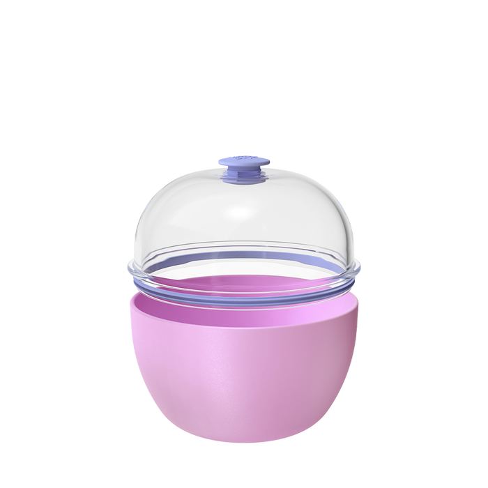 KeepCup Go Bowl Original M 550ml in Lilac, featuring a lilac base bowl with a clear domed lid and maeve coloured button on top, shown against a plain white background.