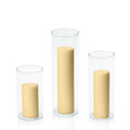Gold 5cm Pillar in 8cm Glass Set - Med Pack of 1