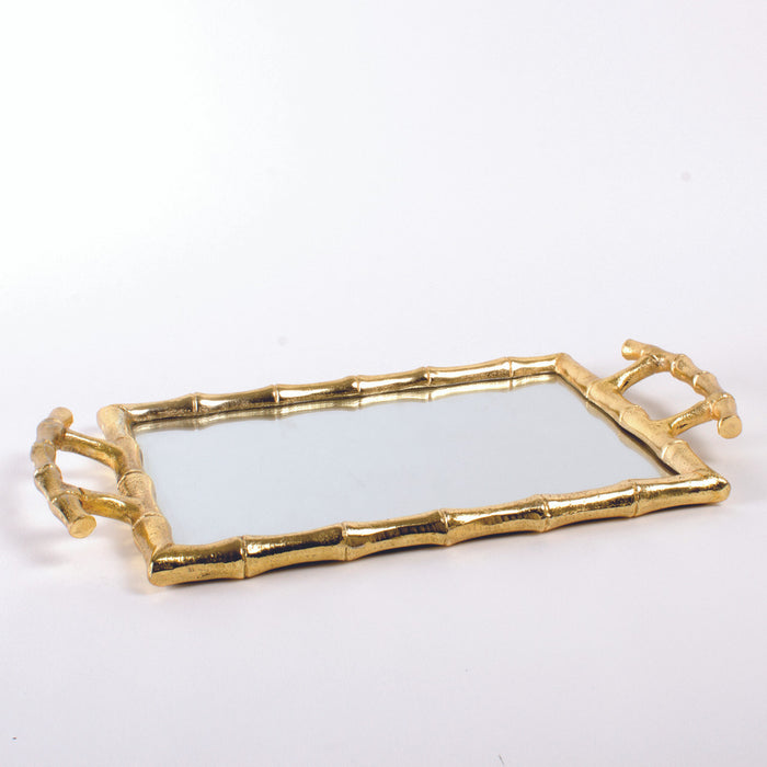 Gold Bamboo Vanity Tray