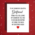 Grandsons Girlfriend Card , From Grandparent(s) Appreciation Card, Welcome to the Family Card