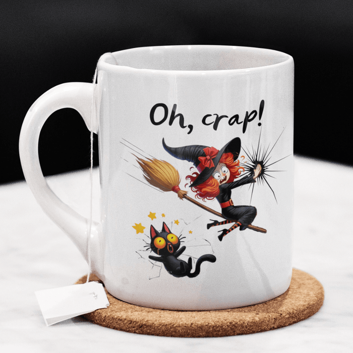 Halloween, Funny Coffee Mug: Oh, crap!