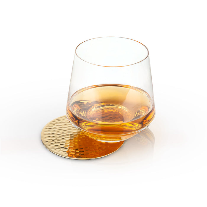 HAMMERED BRASS COASTERS