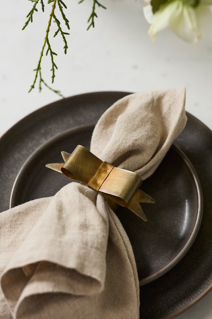 Hattie Bow Napkin Rings Set/6