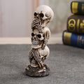 Hear-no See-no Speak-no Evil Stacked Skeletons