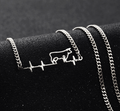 Heart Beat of Cow Lovers - Necklaces Jewelry - silver, gold, rose gold