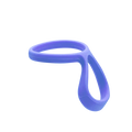 KeepCup Helix Bottle Carry Loop in Indigo, featuring a flexible silicone design with a circular ring that attaches to the bottle and an elongated loop handle for easy carrying, shown at an angle against a white background.