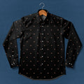 Highland cattle pattern - Men's Casual Long Sleeve Shirt - myfunfarm