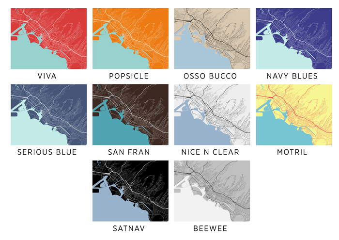 Honolulu Map Print - Choose your color