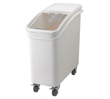 Ingredient Bin -21 gallon White, 3" Casters & Sliding Lid