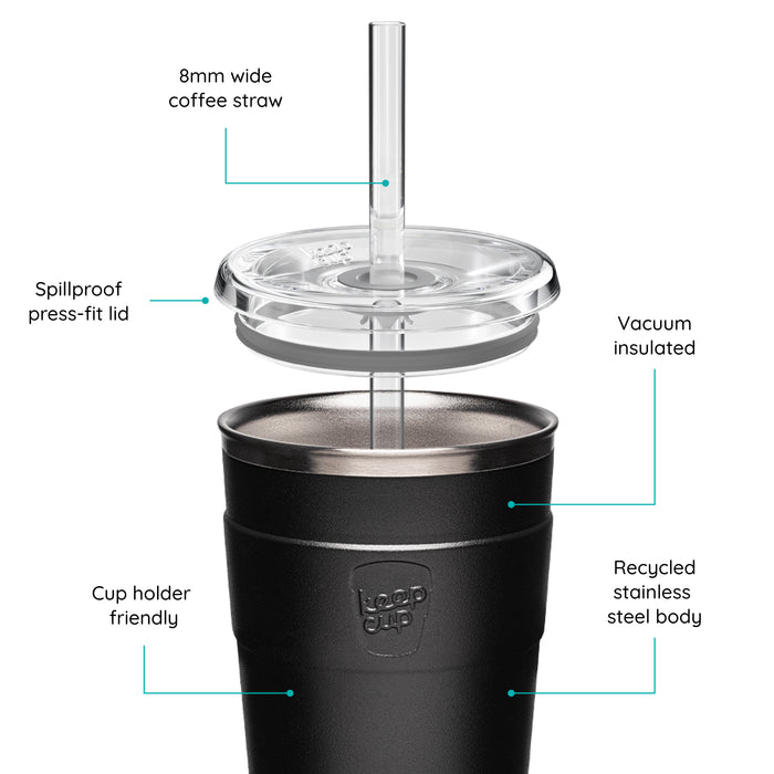 Cold Cup Thermal with the features labeled on a white background