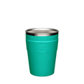 KeepCup Thermal Stainless Steel Cup Base in Frost Green, M 12oz size, shown against a white background with the embossed KeepCup logo visible on the band and stainless steel rim at the top.