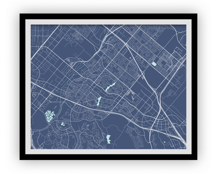 Irvine Map Print - Choose your color