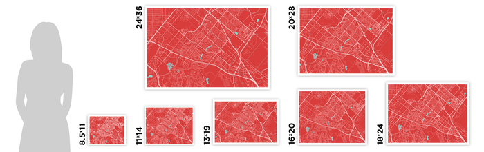 Irvine Map Print - Choose your color
