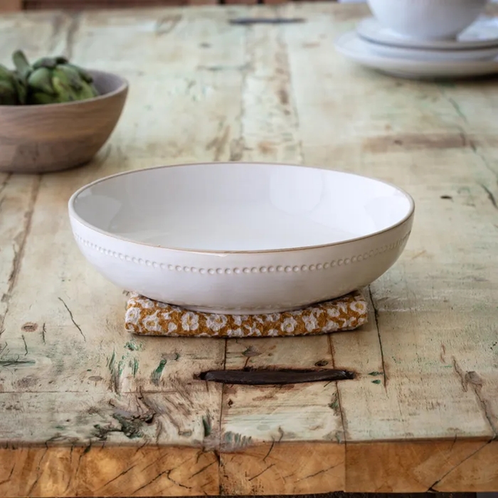 Isabella White Serving Bowls Set/4