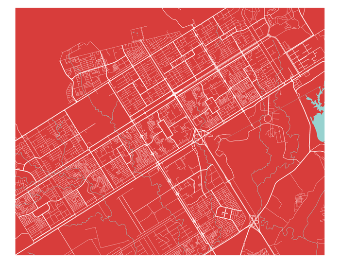 Islamabad Map Print - Choose your color