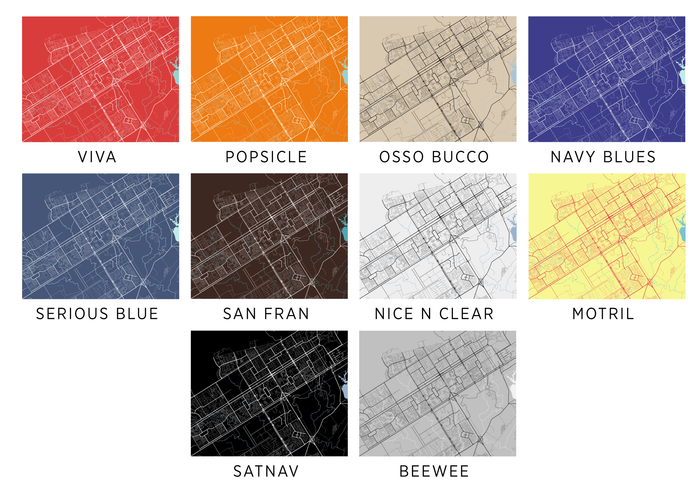 Islamabad Map Print - Choose your color