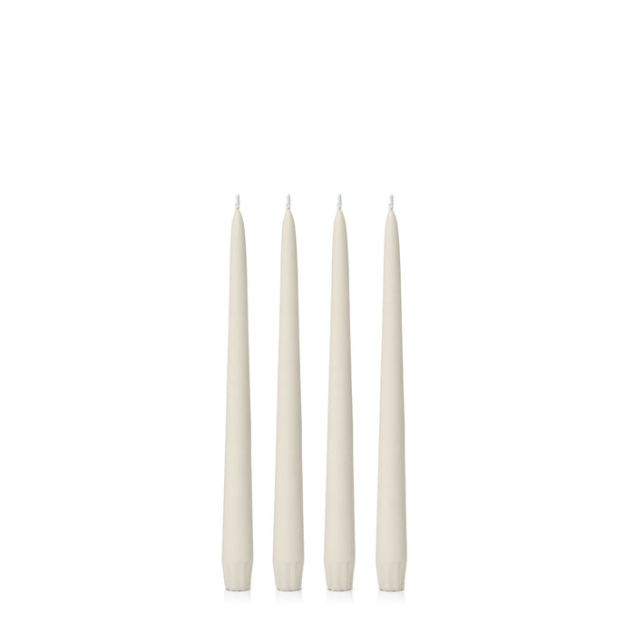Ivory 25cm Taper Candles Pack of 4