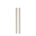 Ivory 30cm Fluted Dinner Candles Pack of 2