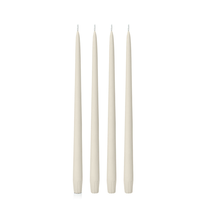 Ivory 35cm Taper Candles Pack of 4