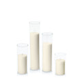 Ivory 5cm Pillar in 5.8cm Glass, Med - Set of 6