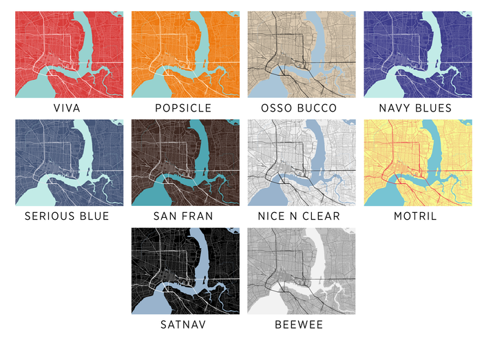 Jacksonville Map Print - Any Color You Like