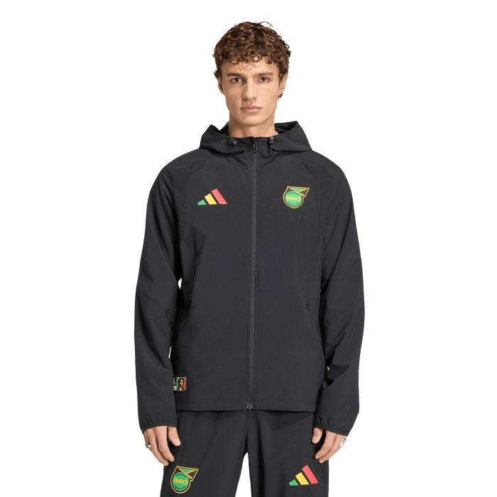 adidas Jamaica x Bob Marley Tiro Travel Full Zip Windbreaker Jacket | Black | Men's