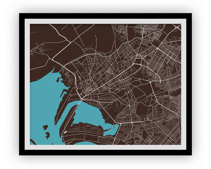 Karachi Map Print - Choose your color