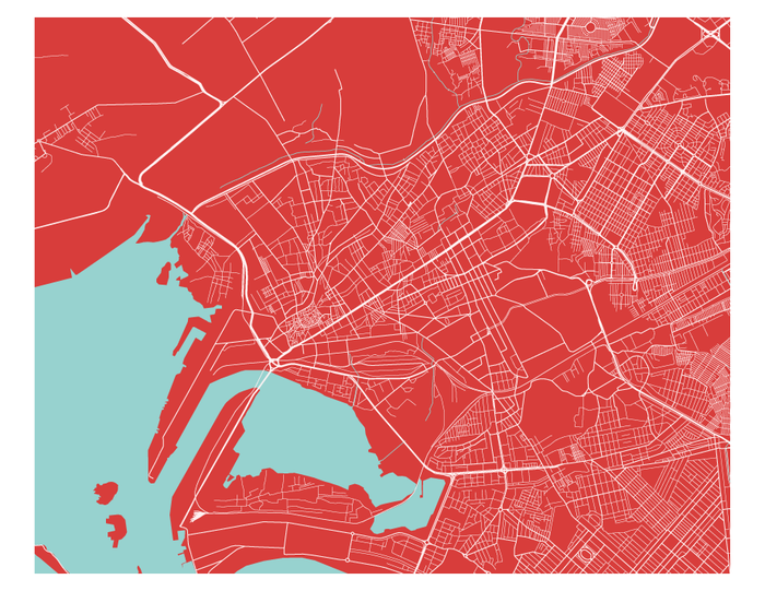 Karachi Map Print - Choose your color
