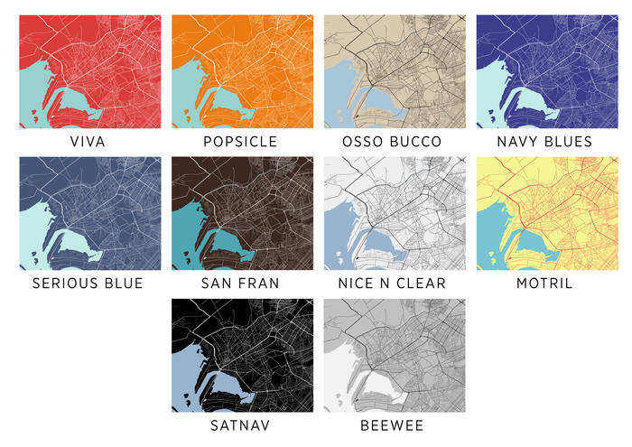 Karachi Map Print - Choose your color