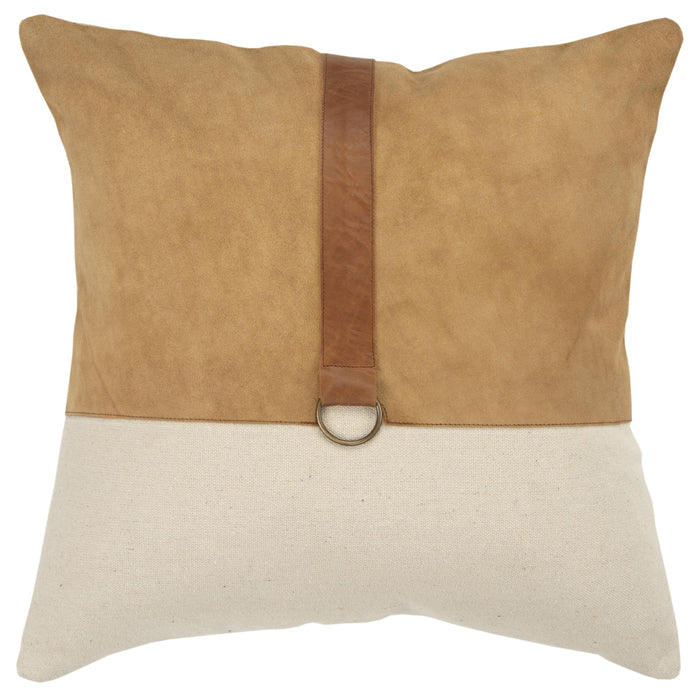 KJÆRGAARD BROWN  COLOR BLOCK MODERN MOUNTAIN THROW PILLOW