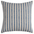 KRAUSE BLUE TICKING STRIPE URBAN FARMHOUSE THROW PILLOW