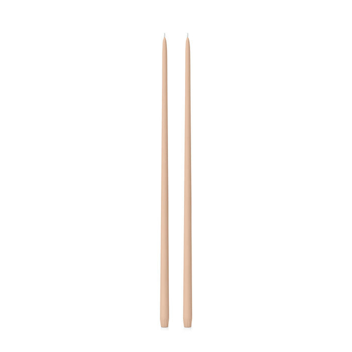 Latte 65cm Taper Candles Pack of 2